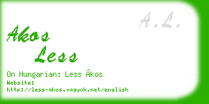 akos less business card