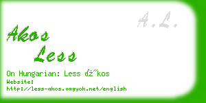 akos less business card